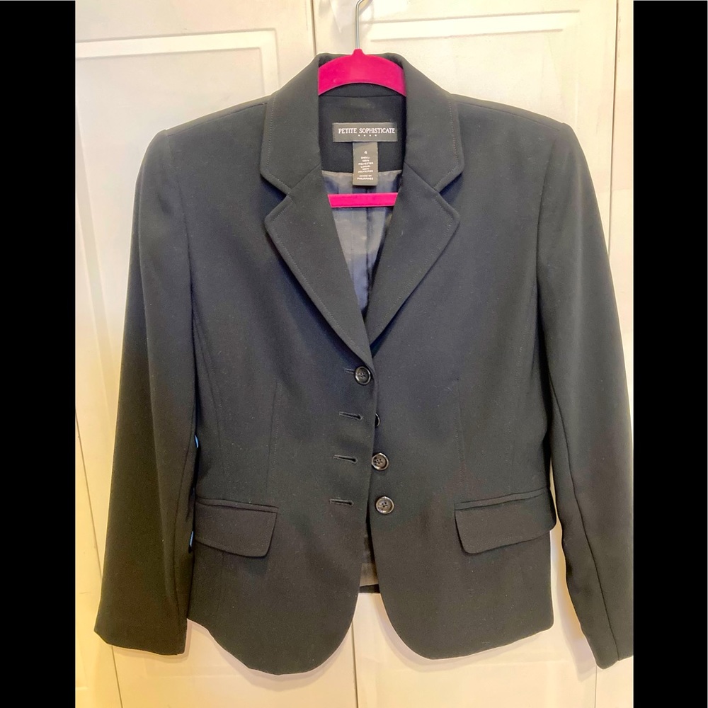 Black Petite Sophisticate Blazer size 4